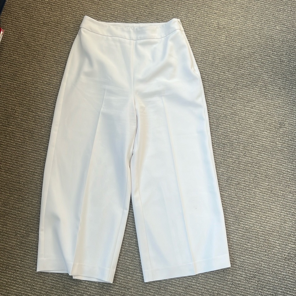 Women’s wide leg White High Waisted Pants